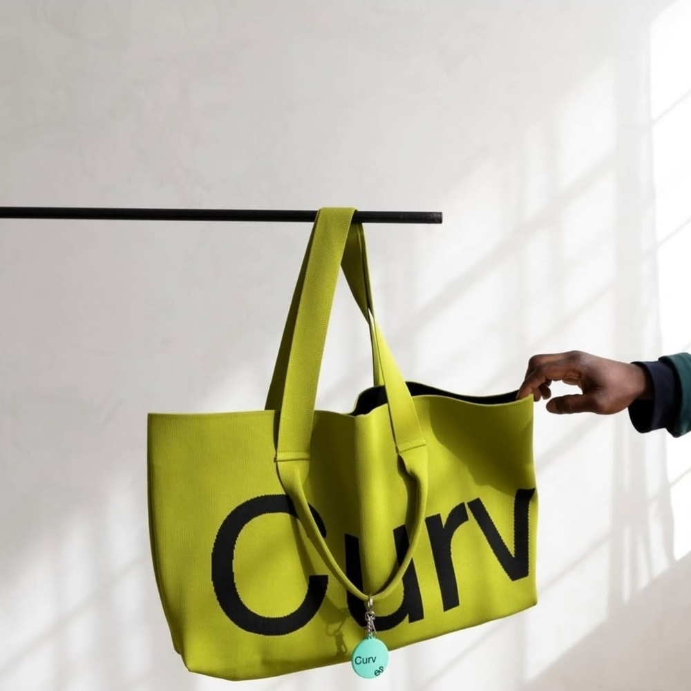 Curves Knit Tote (Lemongrass)